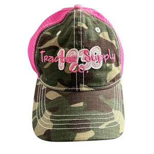 Tractor Supply Co.‎ Green Camouflage + Pink Baseball Hat Adjustable